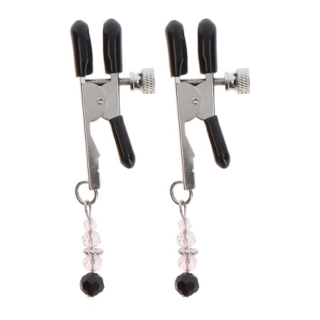 Adjustable Clamps With Beads Silver - 5