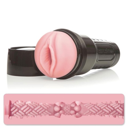 Masturbator GO Surge Pink Lady - kompaktowy rękaw SuperSkin z wypustkami i falami, 20 cm - 1