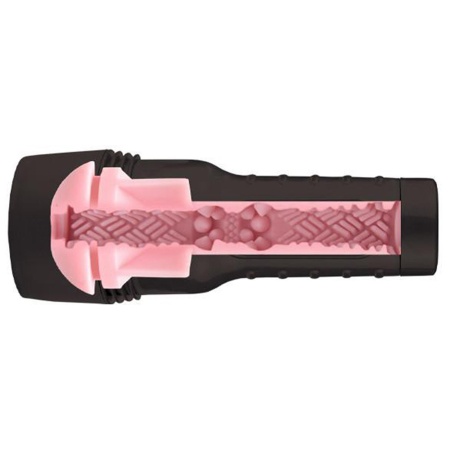 Masturbator GO Surge Pink Lady - kompaktowy rękaw SuperSkin z wypustkami i falami, 20 cm - 3