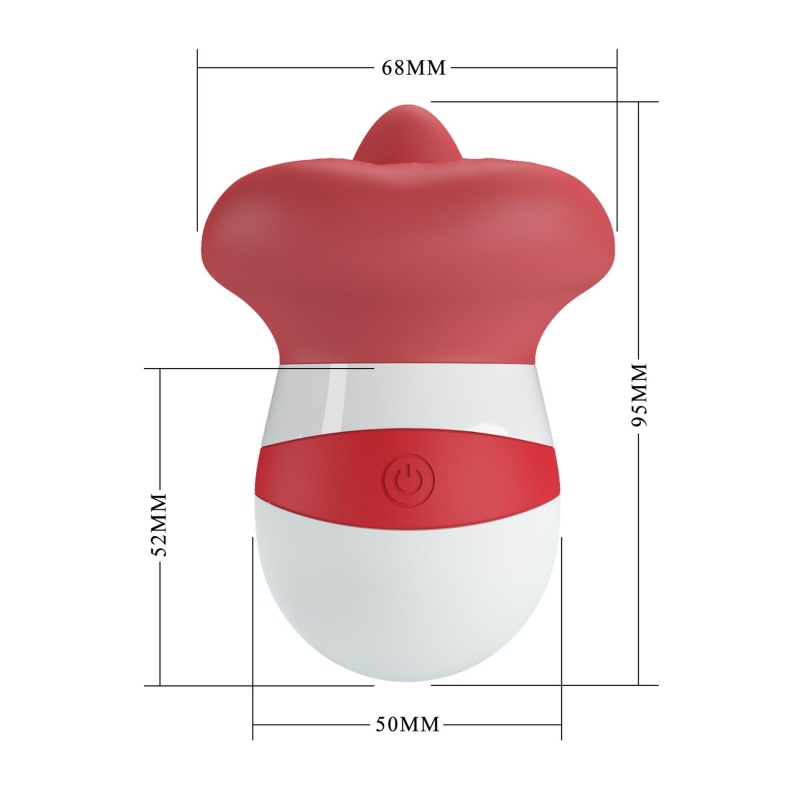 Stymulator łechtaczki Mina z ruchomym języczkiem 9,5 cm - 9