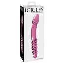 Dildo szklane Icicles No. 57 Pink – bezszwowe, ręcznie formowane, dł. 23 cm, Ø 3,5 cm - 1