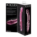 Dildo szklane Icicles No. 57 Pink – bezszwowe, ręcznie formowane, dł. 23 cm, Ø 3,5 cm - 4