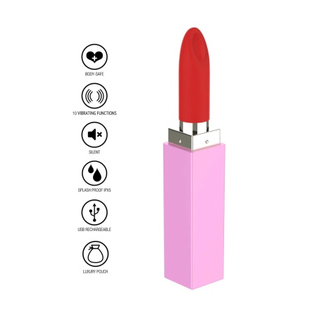 Wibrator w kształcie szminki Sealed With A Kiss Lipstick Vibe – 10 trybów wibracji, 11 cm - 9