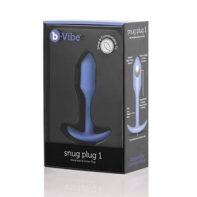 Snug Plug 1 Fioletowy - Obciążony Korek Analny z Elastyczną Szyją, 8,6 cm - 1