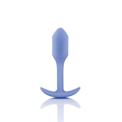 Snug Plug 1 Fioletowy - Obciążony Korek Analny z Elastyczną Szyją, 8,6 cm - 1 2