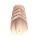 Masturbator 3D Realistic Pussy Stroker z wypustkami i żebrowaniami, 15 cm - 4