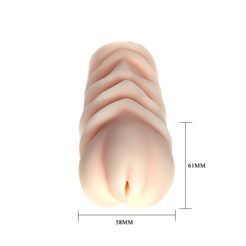 Masturbator 3D Realistic Pussy Stroker z wypustkami i żebrowaniami, 15 cm - 7