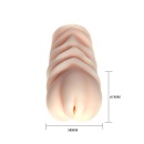 Masturbator 3D Realistic Pussy Stroker z wypustkami i żebrowaniami, 15 cm - 7