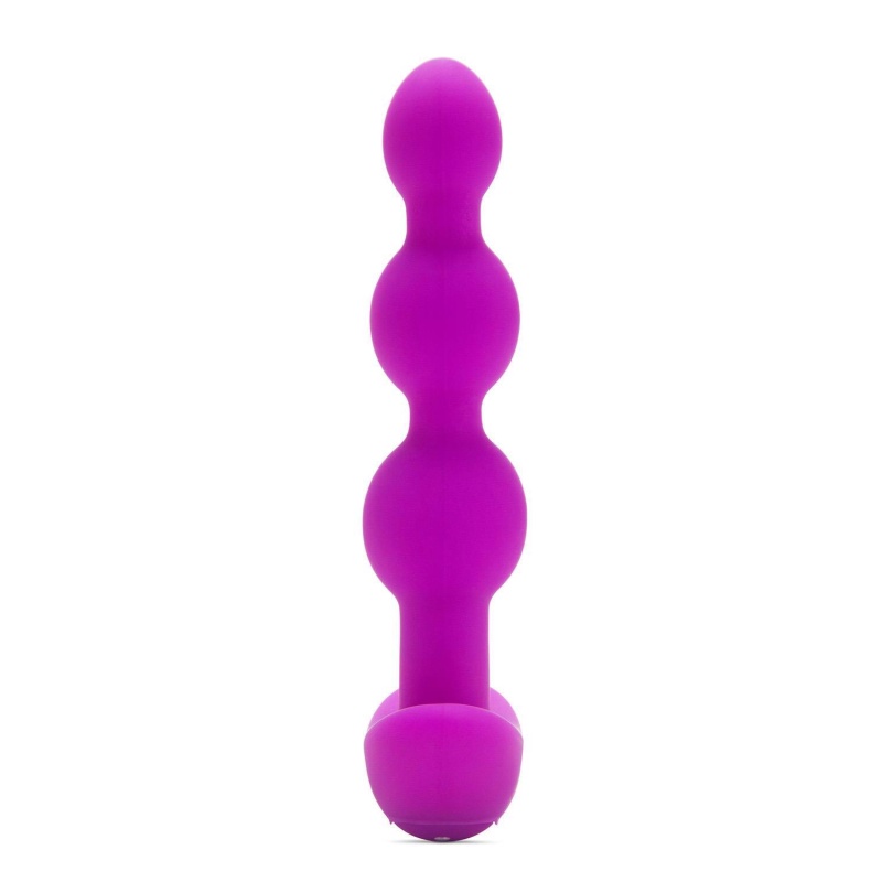 Korale analne Triplet Anal Beads Fuchsia - 2 silniki, pilot, długość wkładalna 11,7 cm - 3