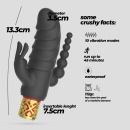 Mini wibrator Romanov 13,3 cm czarny z silikonową nakładką - 9