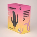 Mini wibrator Romanov 13,3 cm czarny z silikonową nakładką - 12