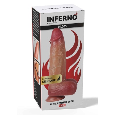 Dildo Inferno Dual Density z przyssawką 18 cm – Hidden Desire - 1 2