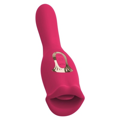 Wibrator oralny Oral Fun Moving Lip z ruchomymi ustami i wibrującym językiem, 22,2 cm - 1 2