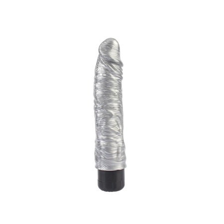 Wibrator Chubby Beau-Silver - wielopunktowa regulacja prędkości wibracji, długość 21,5 cm, średnica 4,9 cm, PVC - 2