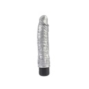 Wibrator Chubby Beau-Silver - wielopunktowa regulacja prędkości wibracji, długość 21,5 cm, średnica 4,9 cm, PVC - 2