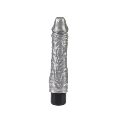 Wibrator Chubby Beau-Silver - wielopunktowa regulacja prędkości wibracji, długość 21,5 cm, średnica 4,9 cm, PVC - 4