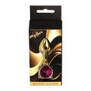 Biżuteria analna Jewellery Gold PLUG Pink - stal nierdzewna, anatomiczny korek z kamieniem, 7 cm x 2,7 cm - 9