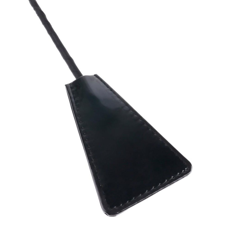 Pejcz z piórkami FFSLE Feather Crop Black – dwufunkcyjny tickler i packa, 51 cm - 5
