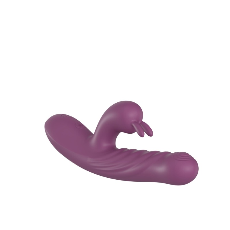 Wibrator króliczy PURPLE - 10 trybów wibracji, 10 prędkości pchnięć i funkcja podgrzewania - 4