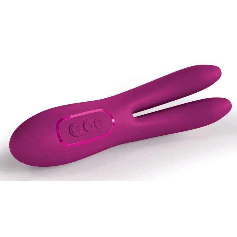 Wibrator stymulujący łechtaczkę Solis Ascend 2 PRO – dwie elastyczne końcówki, 2 silniki, funkcja podgrzewania, 16 cm - 6