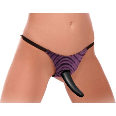 Strap-On z Wibracją FFS Vibrating Strap-On For Him – wyjmowane dildo 13 cm, wibrobullet i regulacja szelek S–L - 1 2
