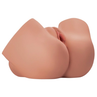 Masturbator torsu 360° Banger Tan z dwoma kanałami penetracyjnymi (12,7 cm), obrotową konstrukcją 360° i wymiarami 22,4 × 32,5 × - 1 2