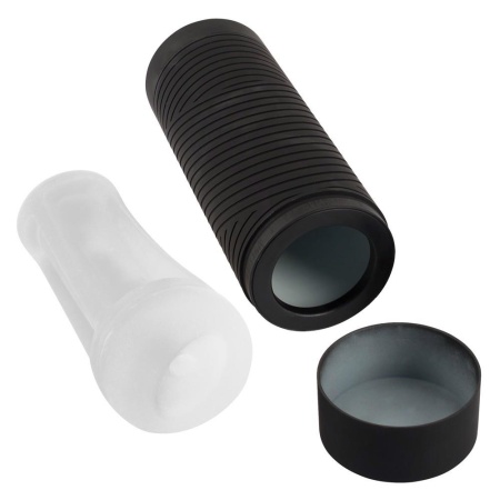 Pussy to Go Mystic clear — przezroczysty masturbator z kanałem TPE w obudowie ABS, długość 23,5 cm - 3