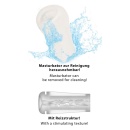 Pussy to Go Mystic clear — przezroczysty masturbator z kanałem TPE w obudowie ABS, długość 23,5 cm - 9