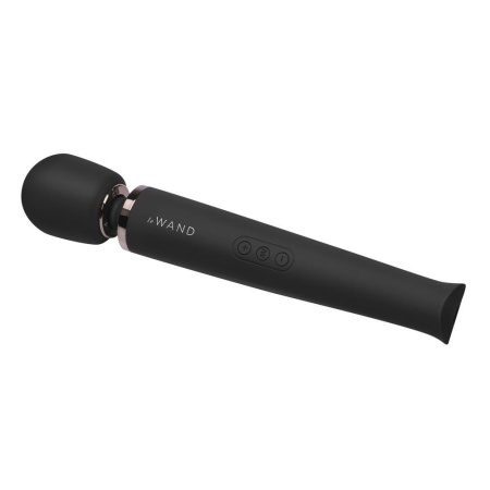 Masażer różdżka Le Wand Black z silikonową głowicą, 20 trybów wibracji, 10 intensywności, 33,5 cm - 2