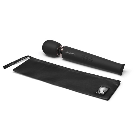 Masażer różdżka Le Wand Black z silikonową głowicą, 20 trybów wibracji, 10 intensywności, 33,5 cm - 3