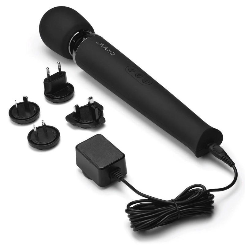 Masażer różdżka Le Wand Black z silikonową głowicą, 20 trybów wibracji, 10 intensywności, 33,5 cm - 4