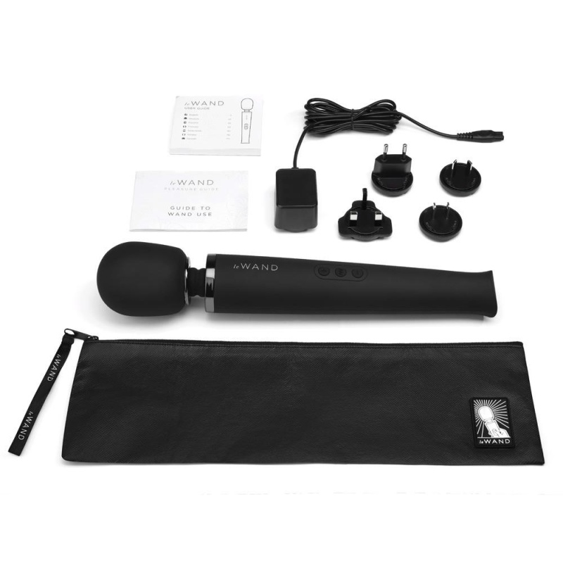 Masażer różdżka Le Wand Black z silikonową głowicą, 20 trybów wibracji, 10 intensywności, 33,5 cm - 7