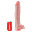 Dildo King Cock 15" z przyssawką i jądrami, realistyczne, 38,1 cm - 2
