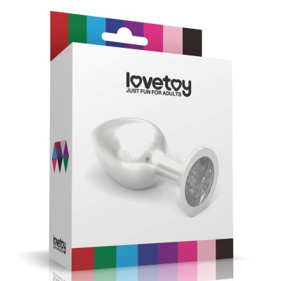 Korek analny metalowy Large Silver 10,2 cm srebrny - 1
