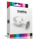Korek analny metalowy Large Silver 10,2 cm srebrny - 1