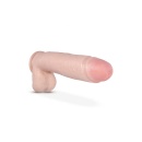 Au Naturel Huge - realistyczny dildo z TPE o podwójnej gęstości, z technologią FlexiShaft™ i przyssawką, 26,6 cm (21,5 cm użytko - 3