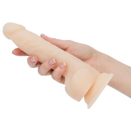 9" Thrusting Dong RC Vanilla – silikonowe dildo z funkcją pchnięć i pilotem, 22,9 cm, śr. 4,5 cm - 6