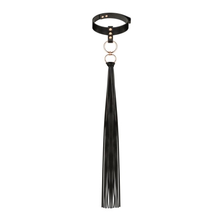 Rosy Gold - Collar with Flogger - Black - 1
