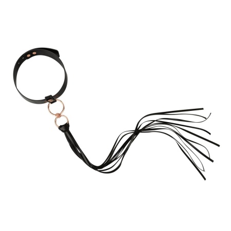 Rosy Gold - Collar with Flogger - Black - 3