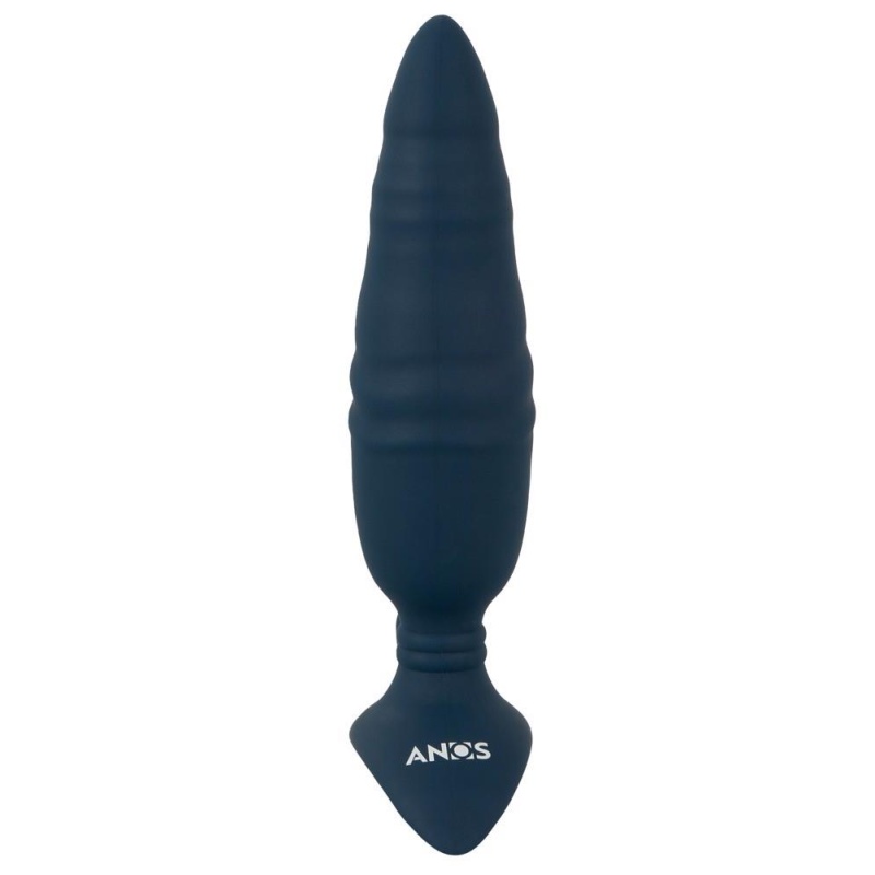 ANOS RC Thrusting Butt Plug z wibracją - silikonowy stymulator analny, śr. 2-4,1 cm, długość 16,8 cm - 4