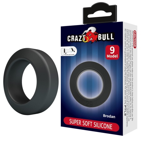 Pierścień na penisa Brodan Super Soft Silicone - wodoszczelny, rozmiar uniwersalny - 1