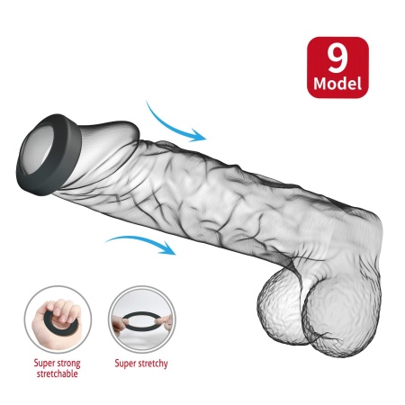 Pierścień na penisa Brodan Super Soft Silicone - wodoszczelny, rozmiar uniwersalny - 2