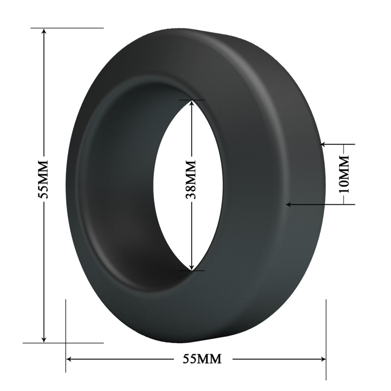 Pierścień na penisa Brodan Super Soft Silicone - wodoszczelny, rozmiar uniwersalny - 8