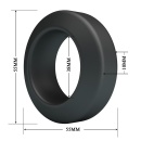 Pierścień na penisa Brodan Super Soft Silicone - wodoszczelny, rozmiar uniwersalny - 8