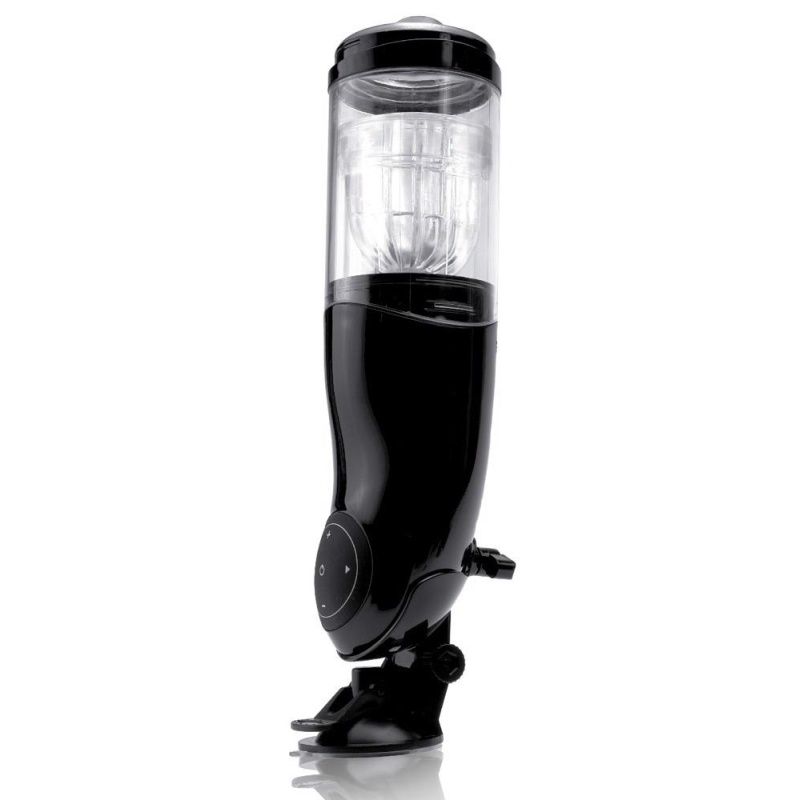 Masturbator automatyczny Mega-Bator Ass Black/Clear – napęd rotacyjno-posuwisty, wkładka TPE, 27,9 cm - 3
