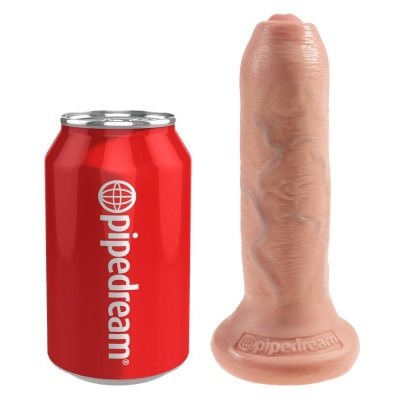 Uncut 6in. – Realistyczna replika penisa z ruchomym napletkiem, 16,5 cm - 1 2