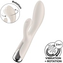 Wibrator królik Spinning Rabbit 1 z rotacją punktu G i wibracją łechtaczki, 3 silniki, długość całkowita 20 cm, część wkładana 1 - 2