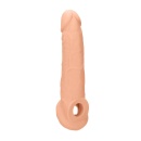 Penis Sheath RealRock 23 cm - anatomiczna nakładka z bezftalanowego Skin TPE o realistycznej fakturze - 1