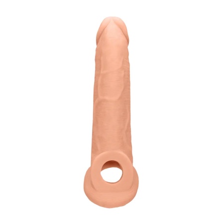 Penis Sheath RealRock 23 cm - anatomiczna nakładka z bezftalanowego Skin TPE o realistycznej fakturze - 3