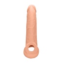 Penis Sheath RealRock 23 cm - anatomiczna nakładka z bezftalanowego Skin TPE o realistycznej fakturze - 3